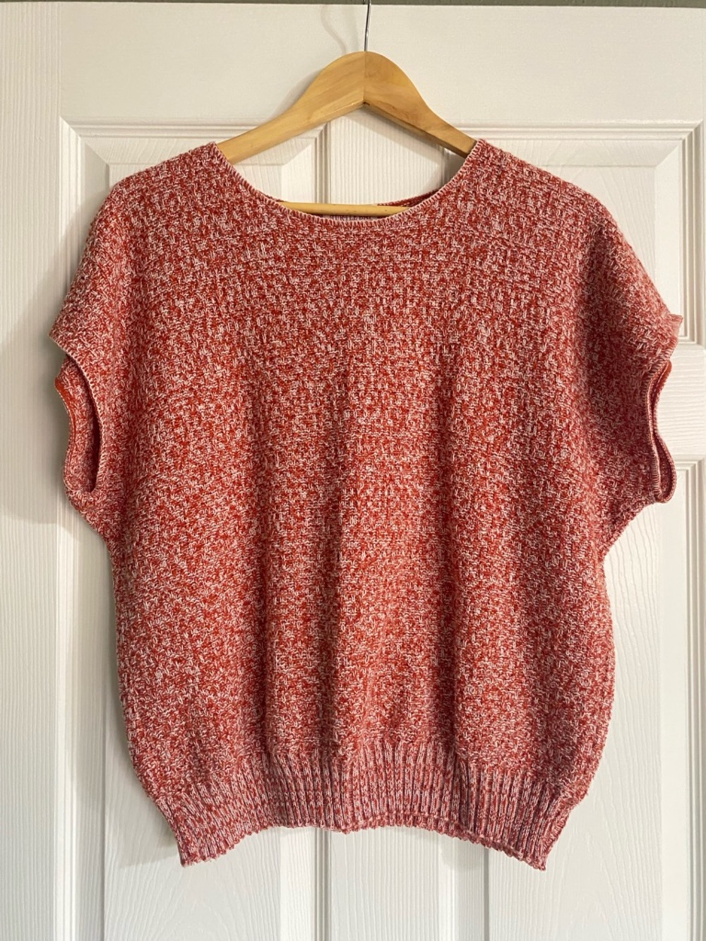 Vintage Turtle Bay Crewneck Short-Sleeve Knit Sweater Blouse